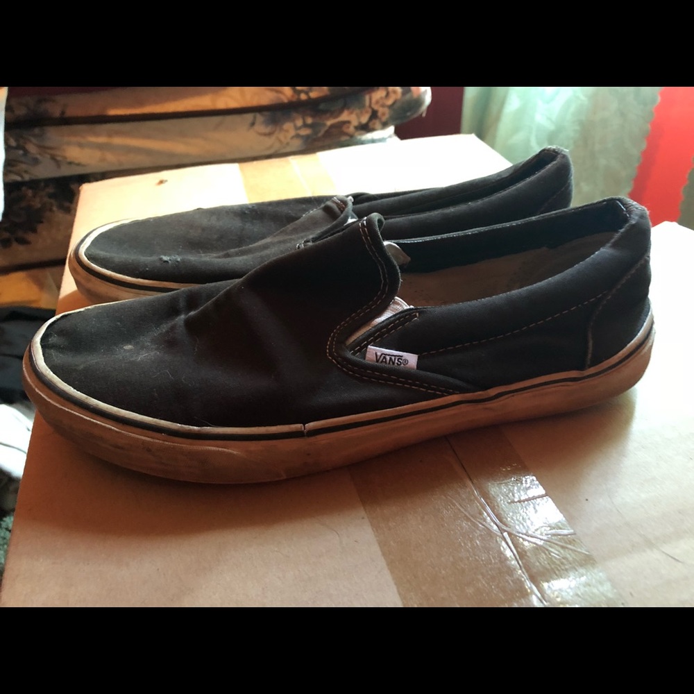 Black slip on vans
